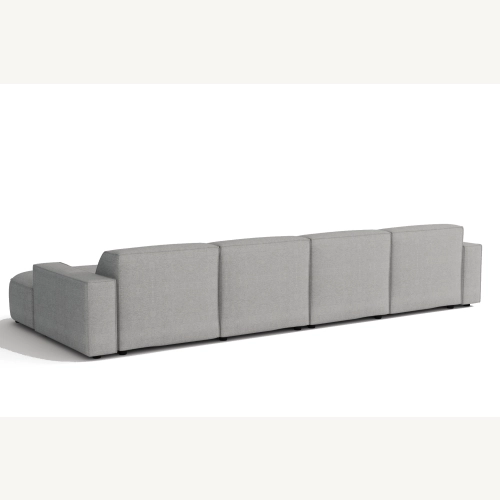 Olio Nobile Nowoczesna sofa w kształcie litery U Tkanina Raven 7